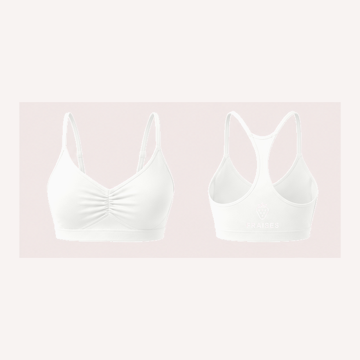 FRAISES Signature Bra in White