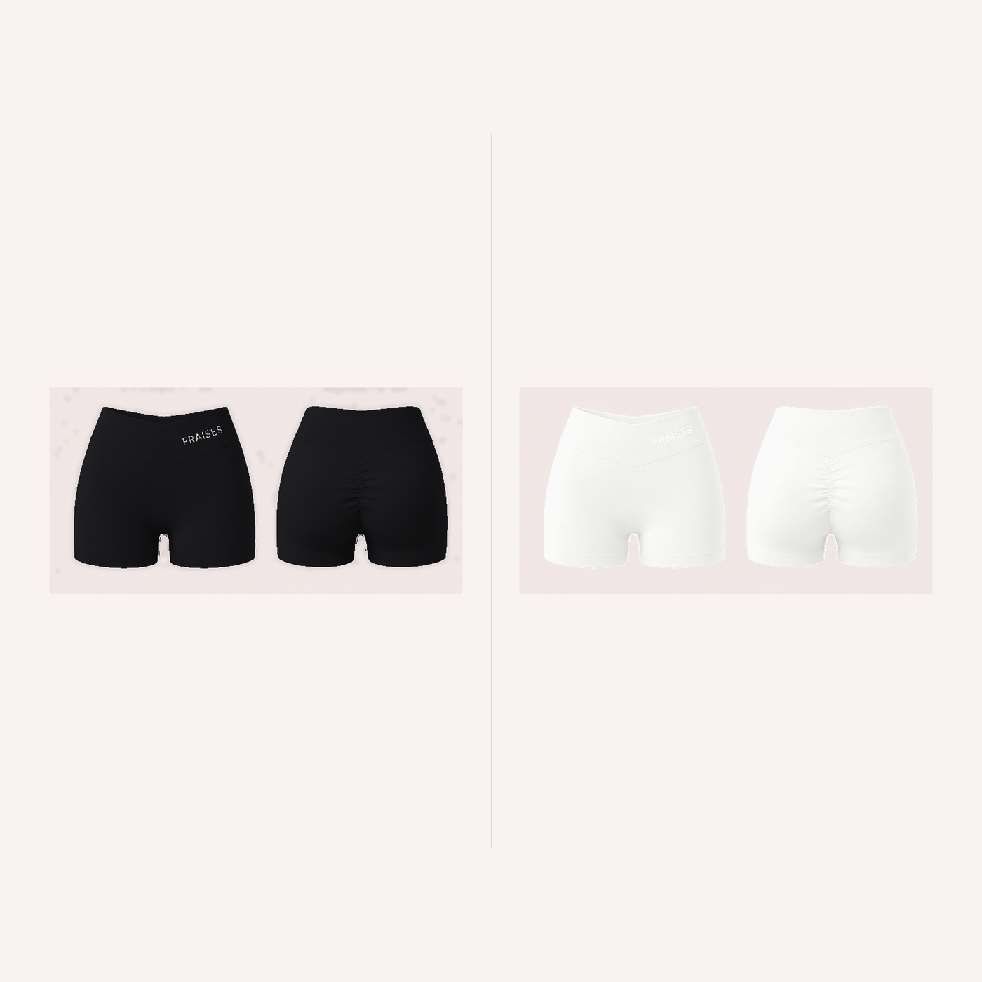 FRAISES Shorts Duo in Black and White