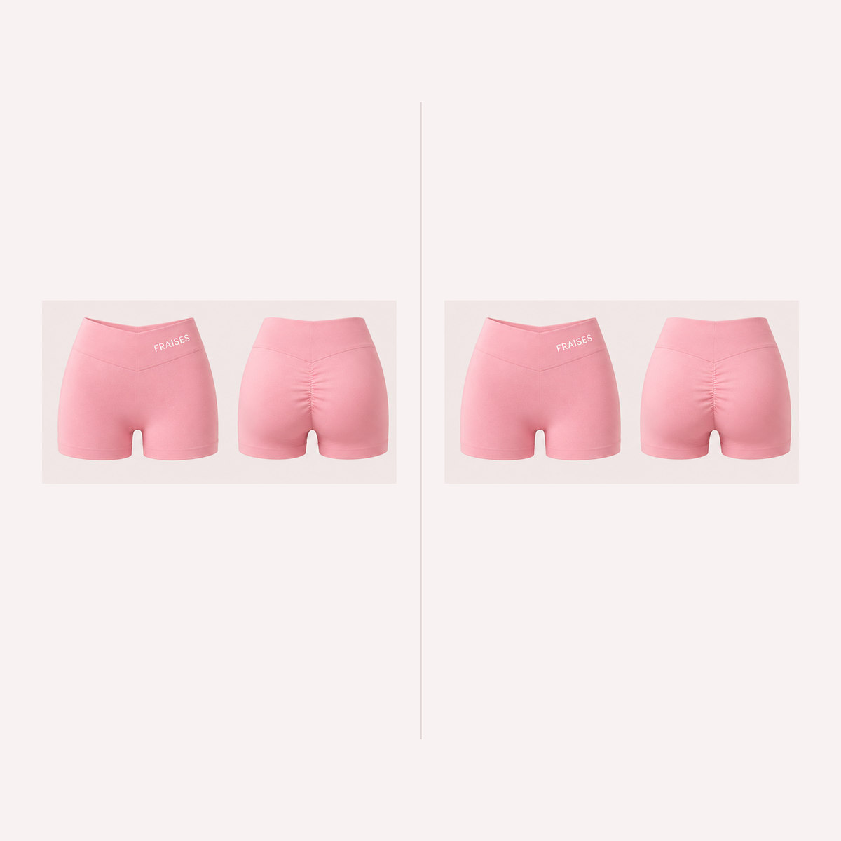 FRAISES Shorts Duo in Strawberry Shortcake Pink and Strawberry Shortcake Pink