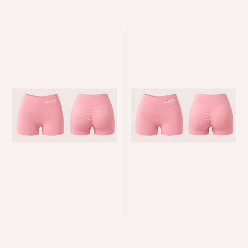 FRAISES Shorts Duo in Strawberry Shortcake Pink and Strawberry Shortcake Pink