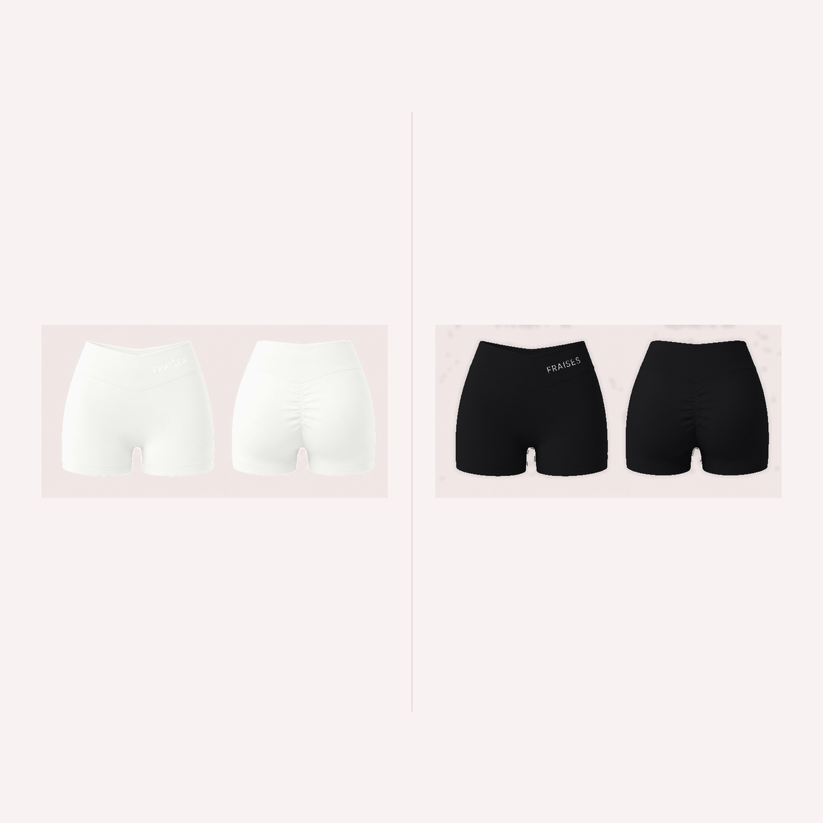 FRAISES Shorts Duo in White and Black