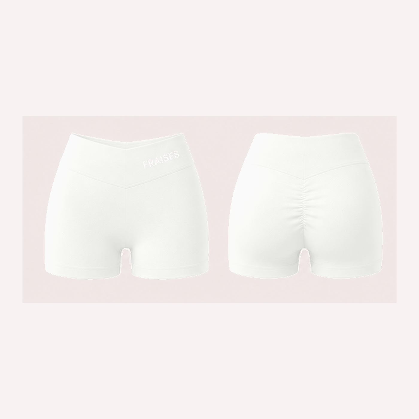 FRAISES Signature Shorts in White