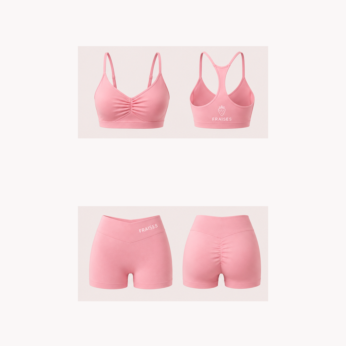 FRAISES Signature Set in original Strawberry Shortcake Pink